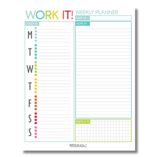 Notepad - WORK IT! (Weekly Notepad)