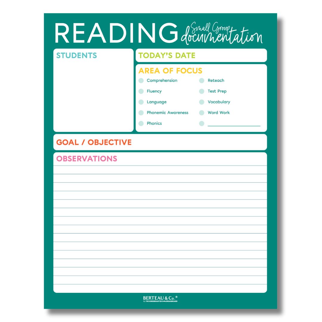 Notepad - Small Group READING Documentation