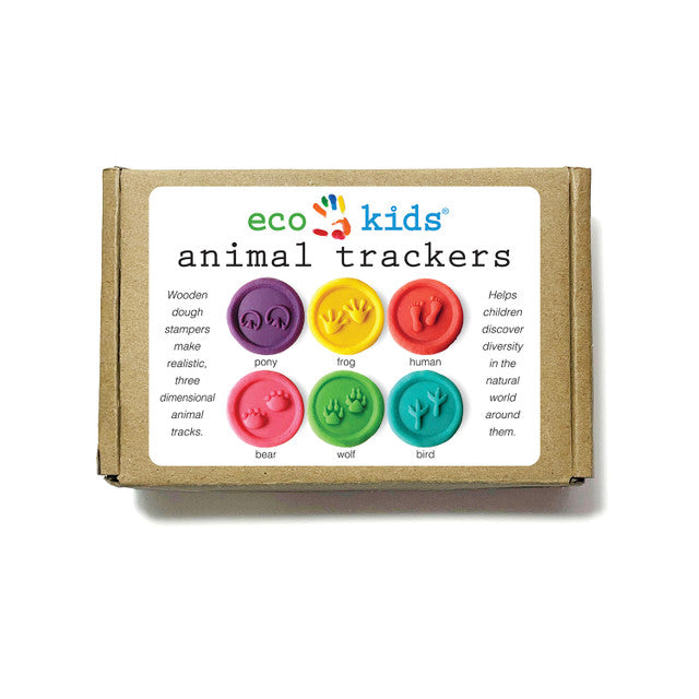 Animal Trackers | Wooden Dough Stampers – 6 Piece Eco-Friendly Set