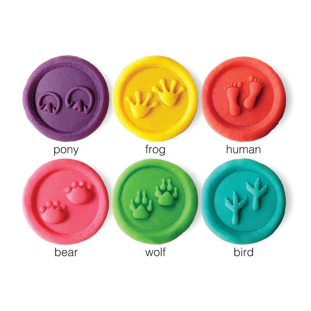 Animal Trackers | Wooden Dough Stampers – 6 Piece Eco-Friendly Set