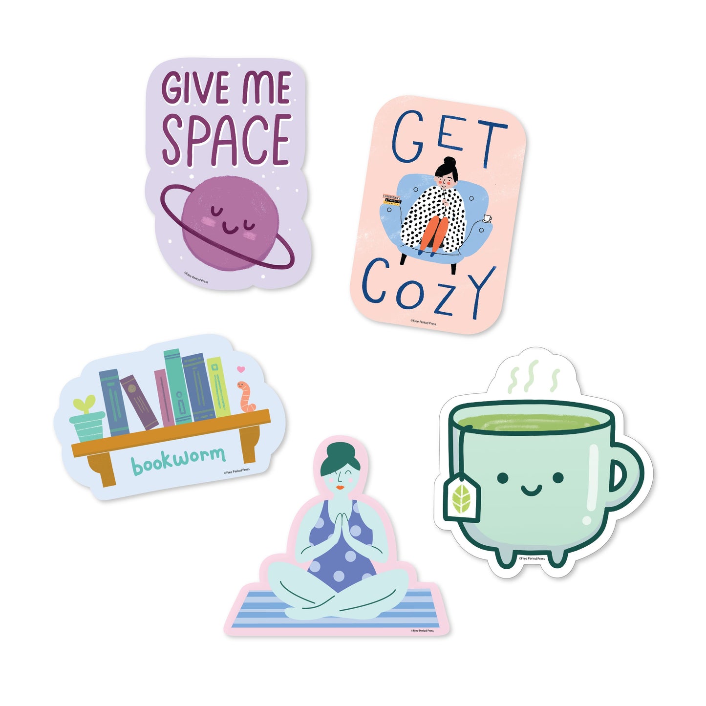 Introvert Sticker Pack 5 Vinyl Decal Stickers