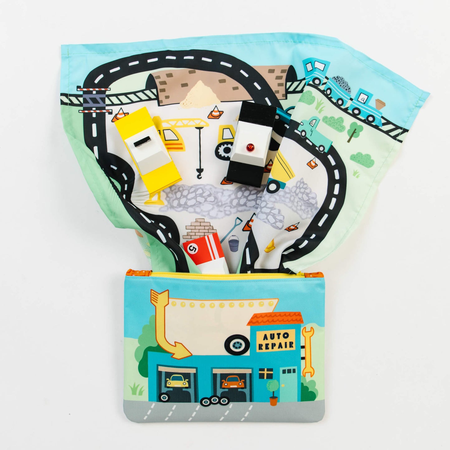 Toddler Toy Car Mat & Pouch: All-in-one Travel Entertainment!