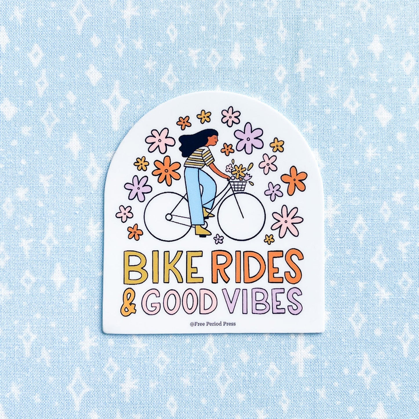 Bike Rides and Good Vibes Vinyl Decal Sticker