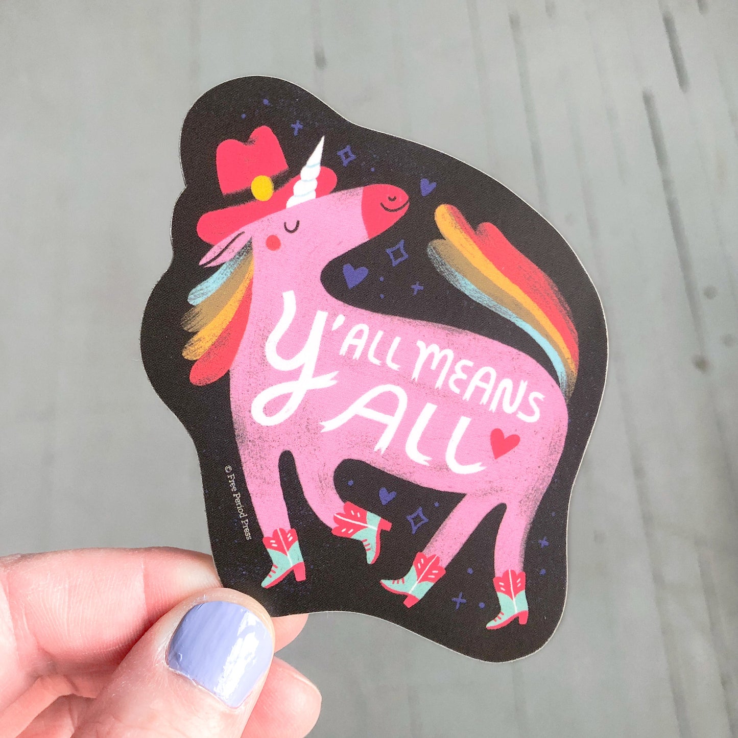 Y'all Means All Pony Vinyl Decal Sticker