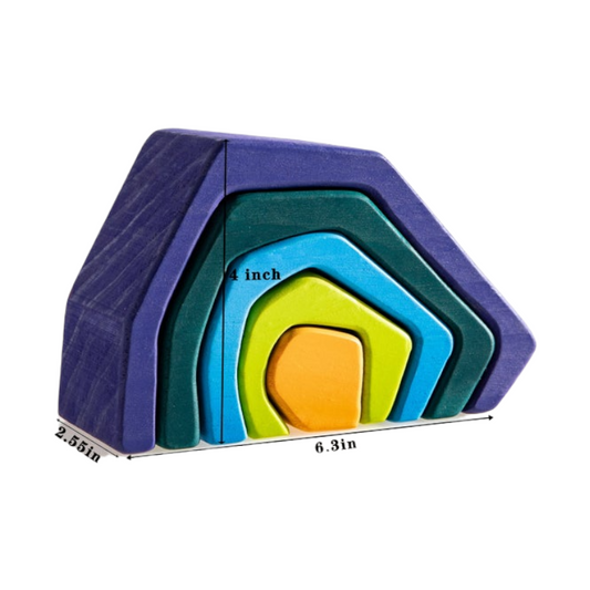 5 Pcs Stone Caves Stacking Blocks