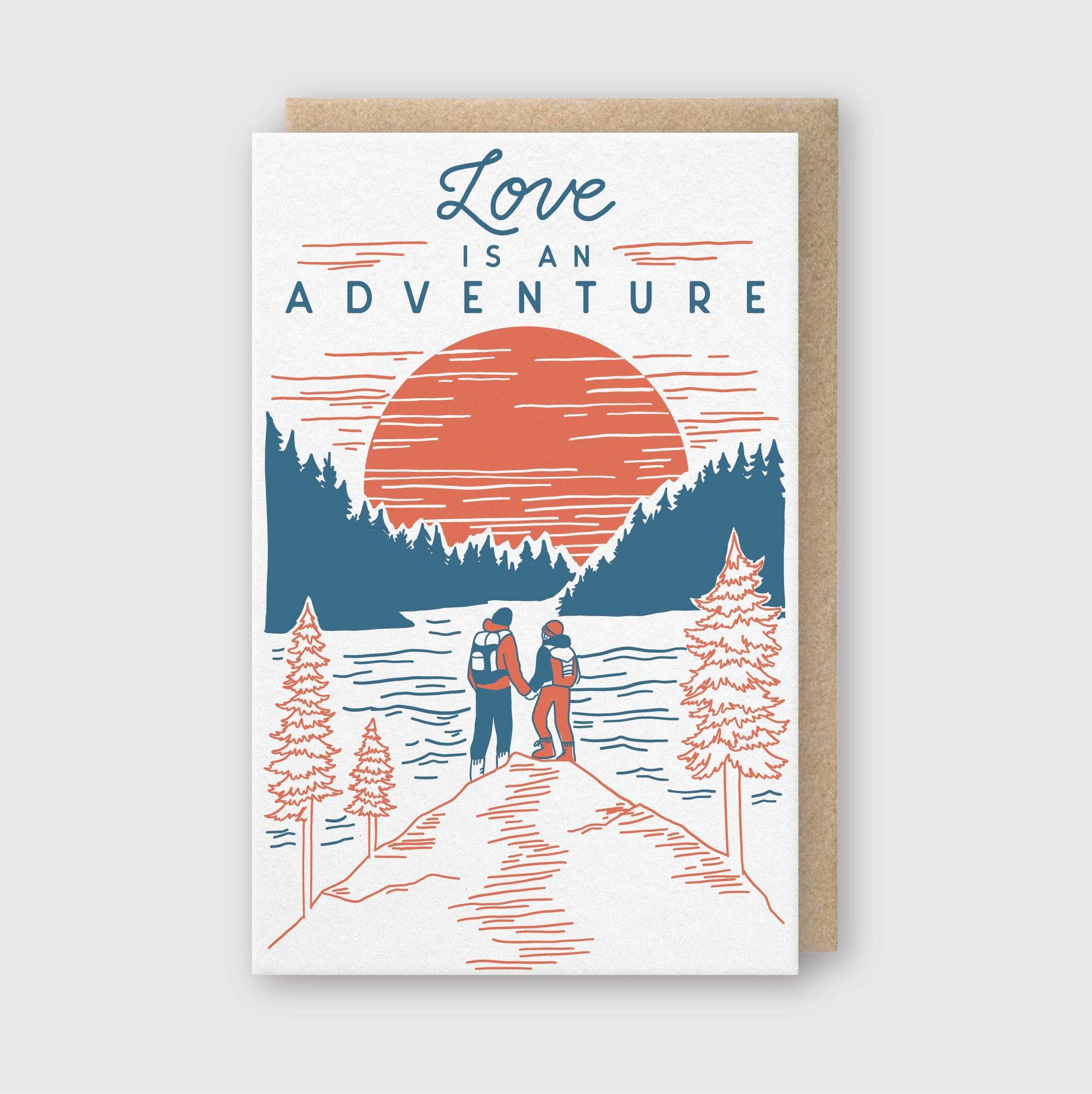 Love Is An Adventure Hikers Greeting Card