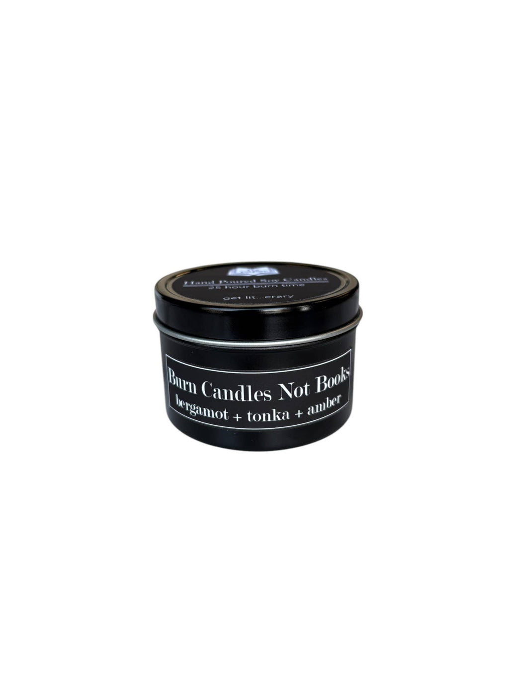 Burn Candles Not Books 4oz Candle - Bergamot + Tonka + Amber
