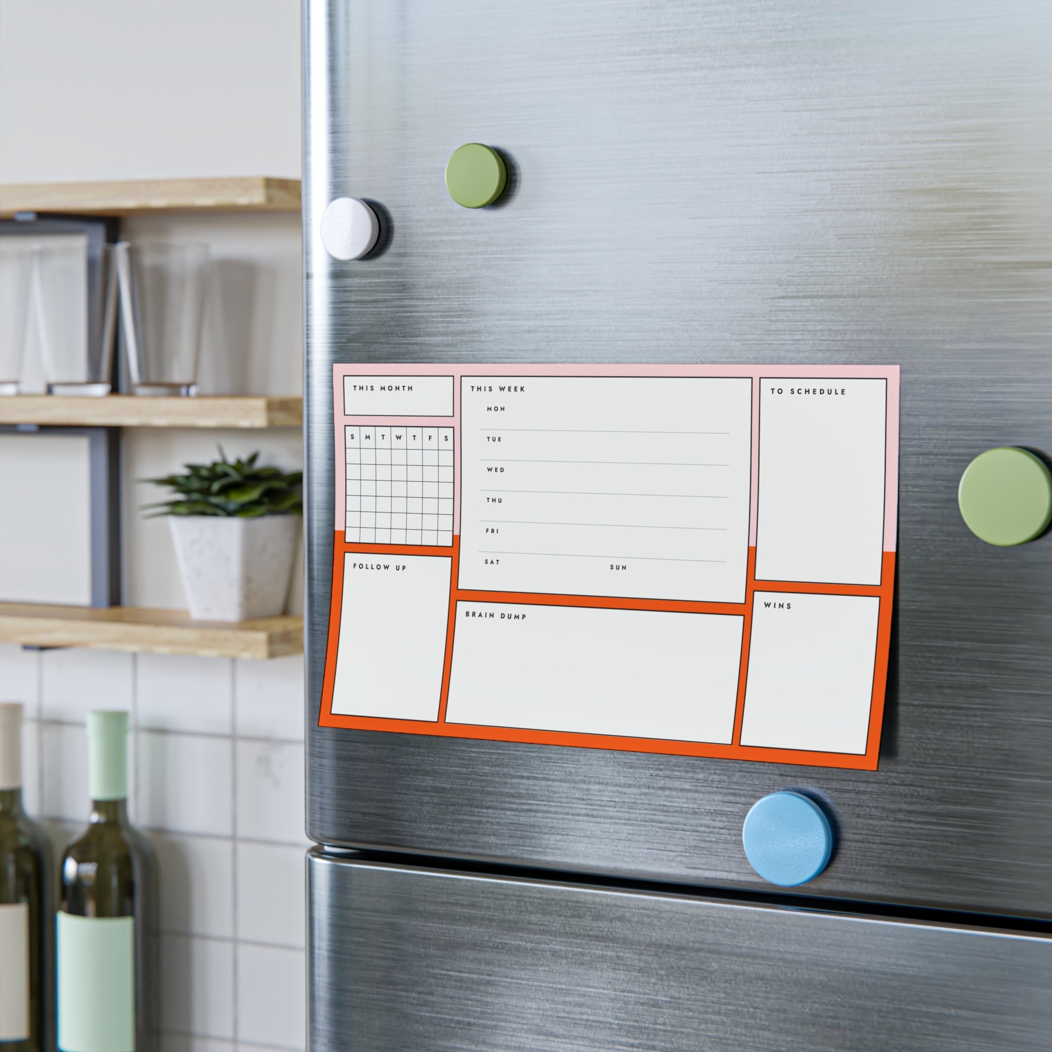 Post-it Note Pad — Weekly Planner & Daily Task Organizer (To-Do, Follow Up, Brain Dump)