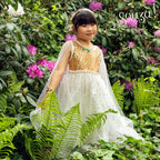 Dorianne Gold Fairy Dress for Kids - Carnival & Festive Use  sz 5-7 yrs