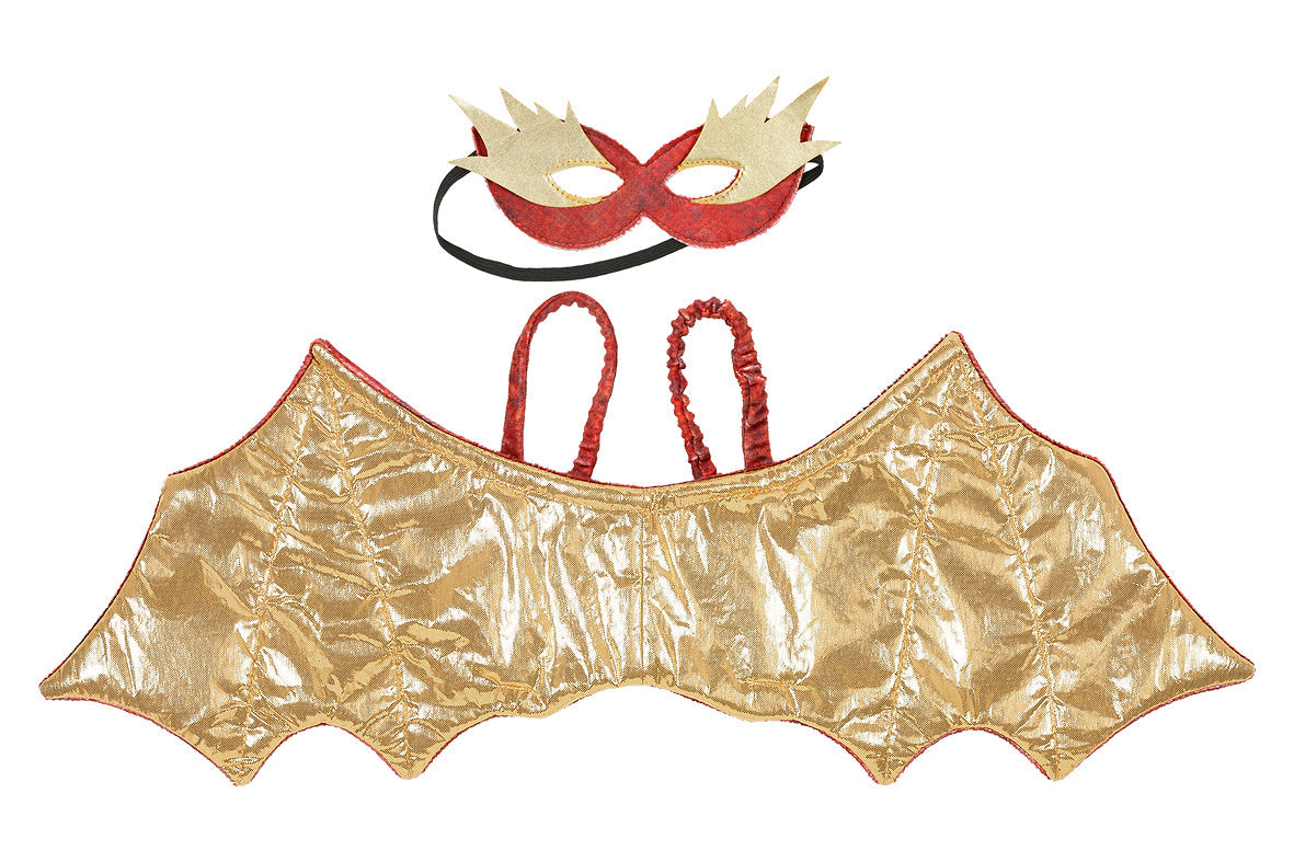 Red dragon wings + mask - Costume Accessory for Kids - Carnival & Festive Use