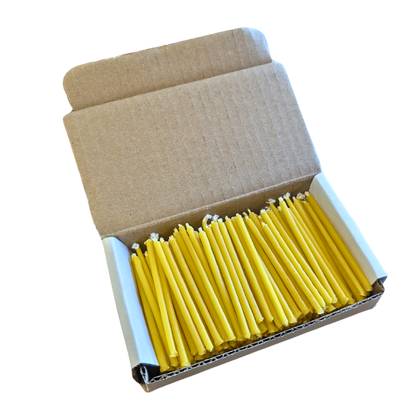 Hand-Dipped Pure Beeswax Birthday Candles (Box of 108) | Foxhound Bee Company