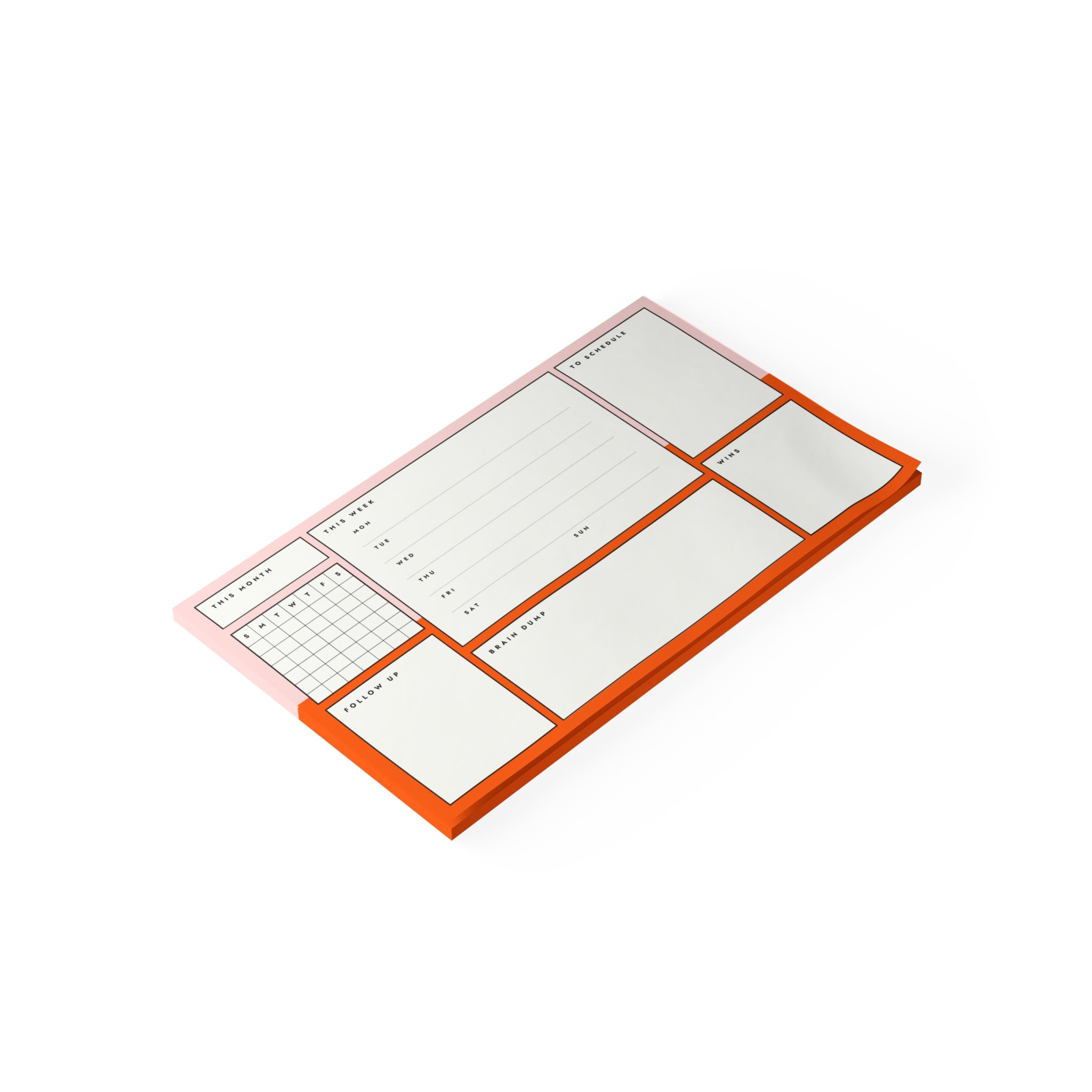 Post-it Note Pad — Weekly Planner & Daily Task Organizer (To-Do, Follow Up, Brain Dump)