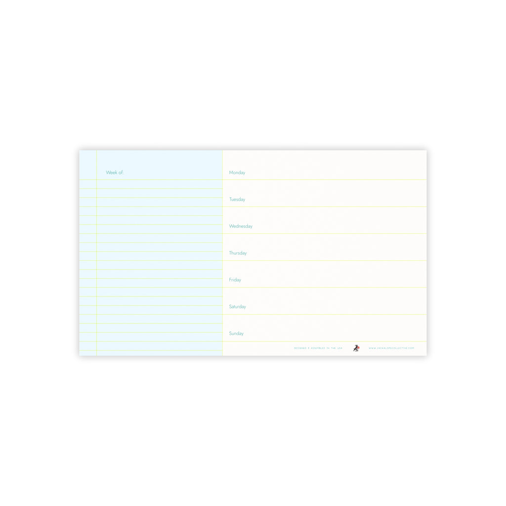 Weekly Planner Note Pad — Sky