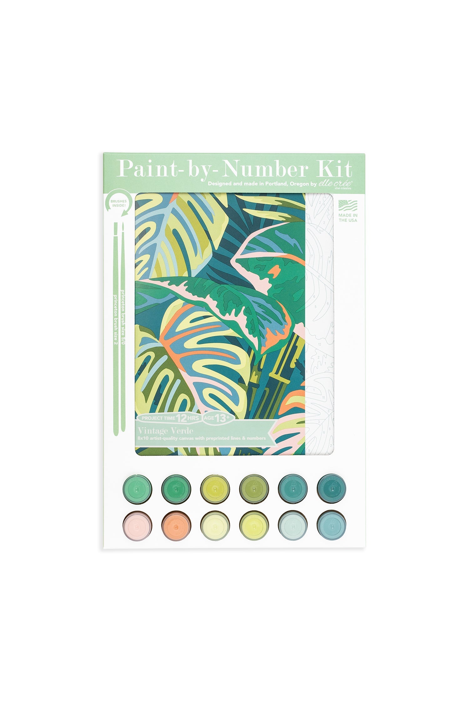 Vintage Verde | 8x10 paint-by-number kit