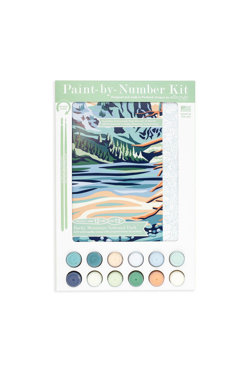 Rocky Mountain National Park | 8x10 paint-by-number kit