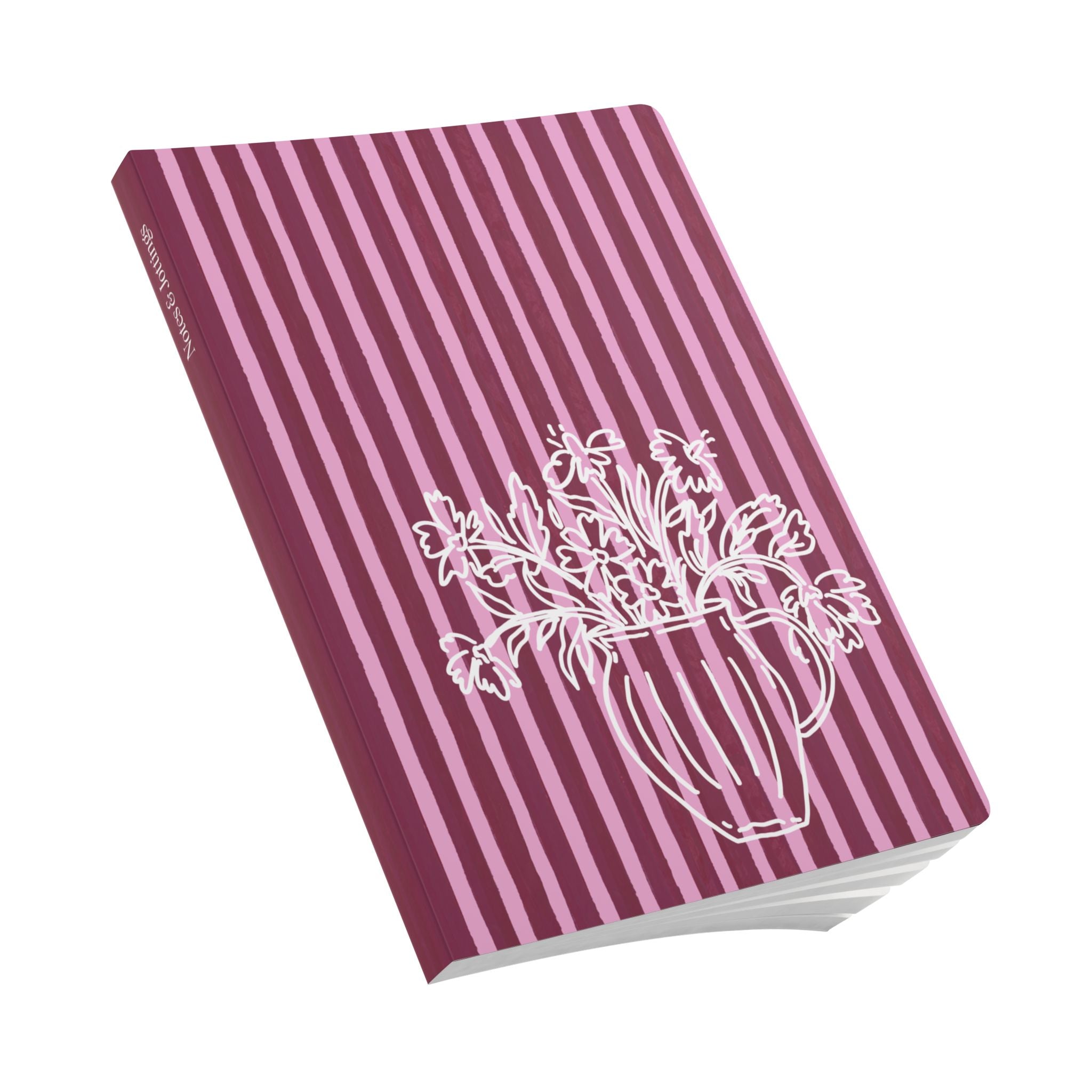 Floral Stripe Softcover Journal