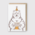 Grizzly Bear Birthday Greeting Card