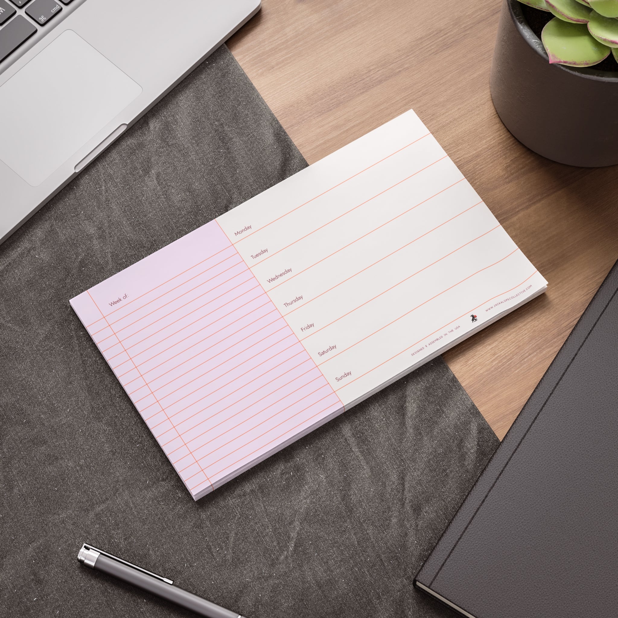 Weekly Planner Note Pad — Peony