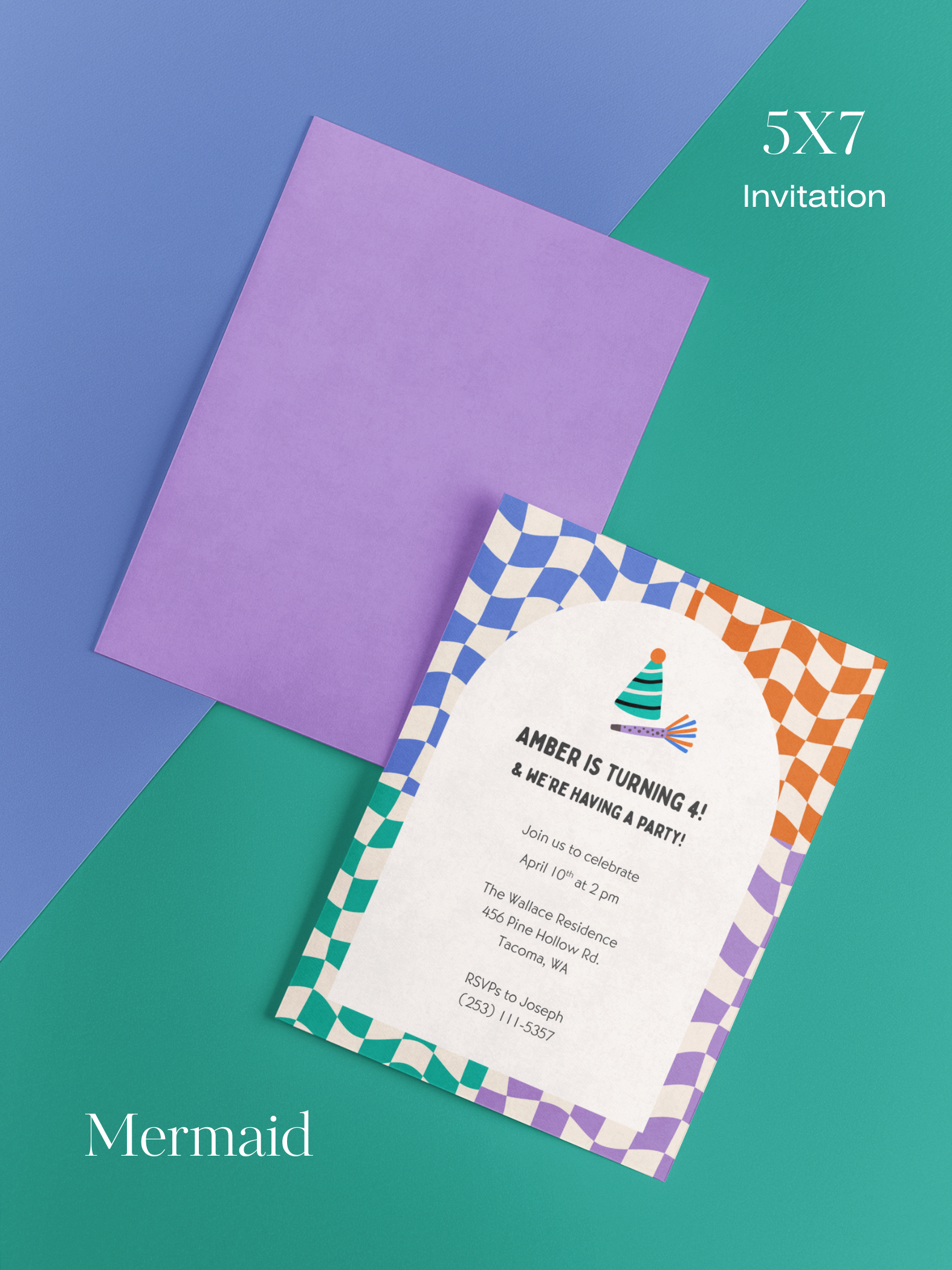 Checkered Invitation Suite | Personalized Digital Download