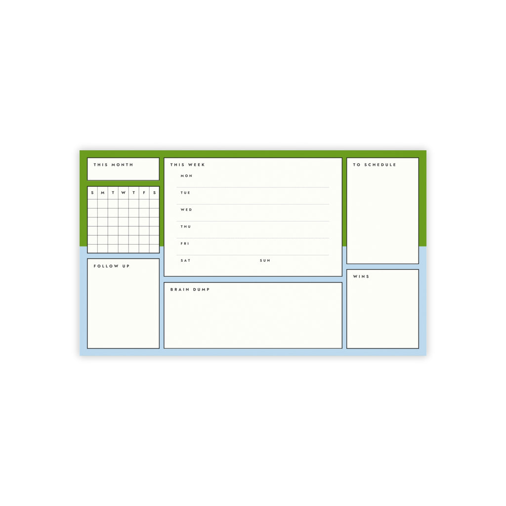 Post-it Note Pad — Weekly Planner & Daily Task Organizer (To-Do, Follow Up, Brain Dump)