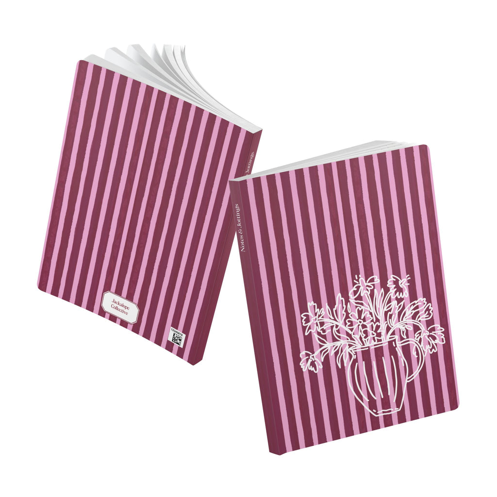 Floral Stripe Softcover Journal