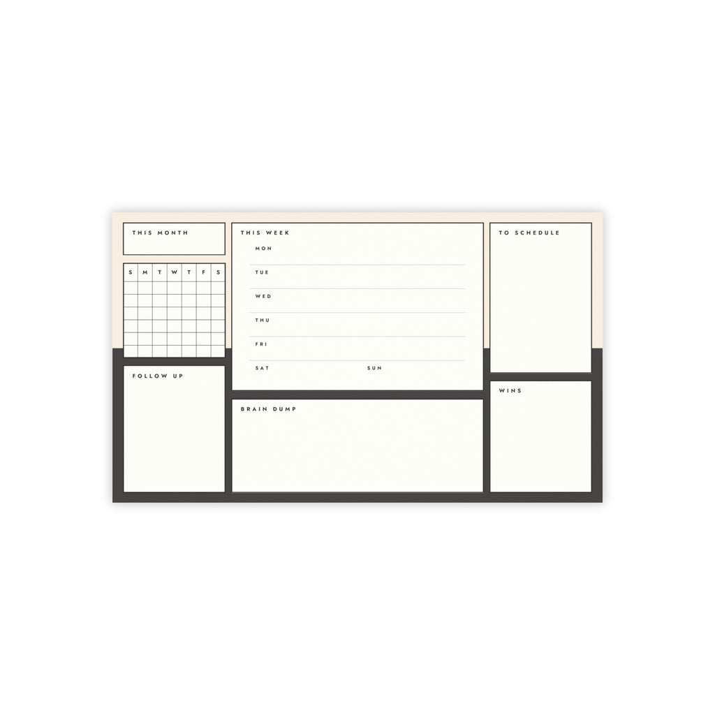 Post-it Note Pad — Weekly Planner & Daily Task Organizer (To-Do, Follow Up, Brain Dump)