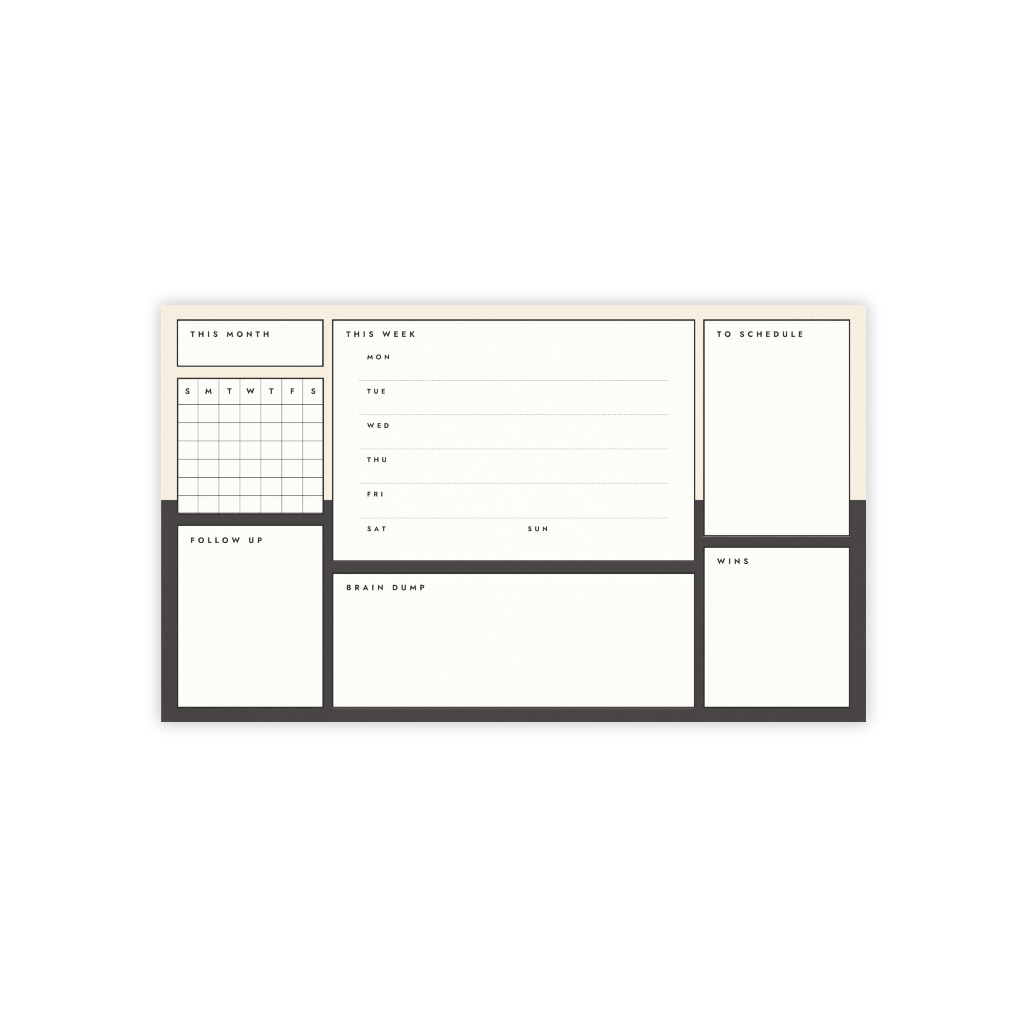 Post-it Note Pad — Weekly Planner & Daily Task Organizer (To-Do, Follow Up, Brain Dump)