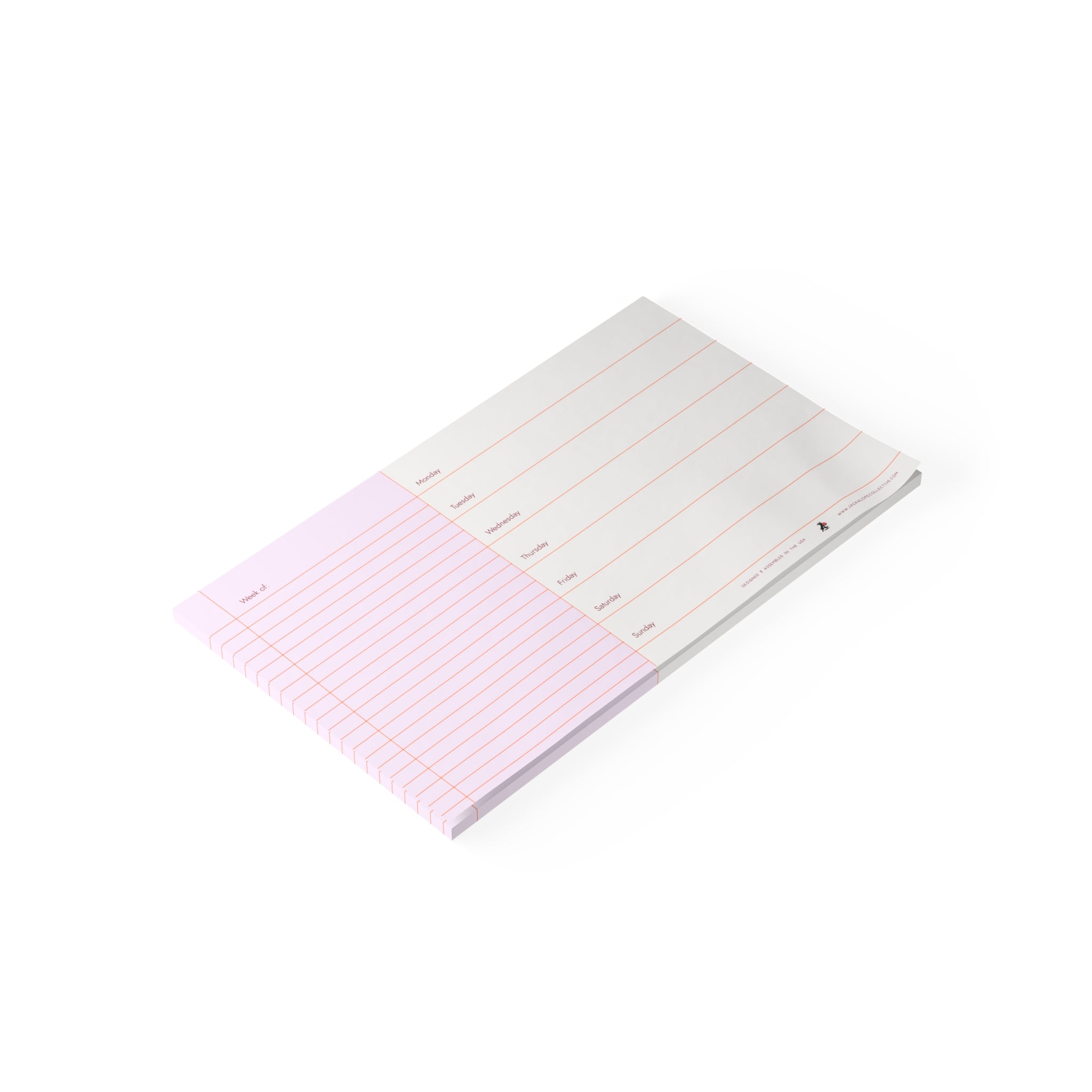 Weekly Planner Note Pad — Peony