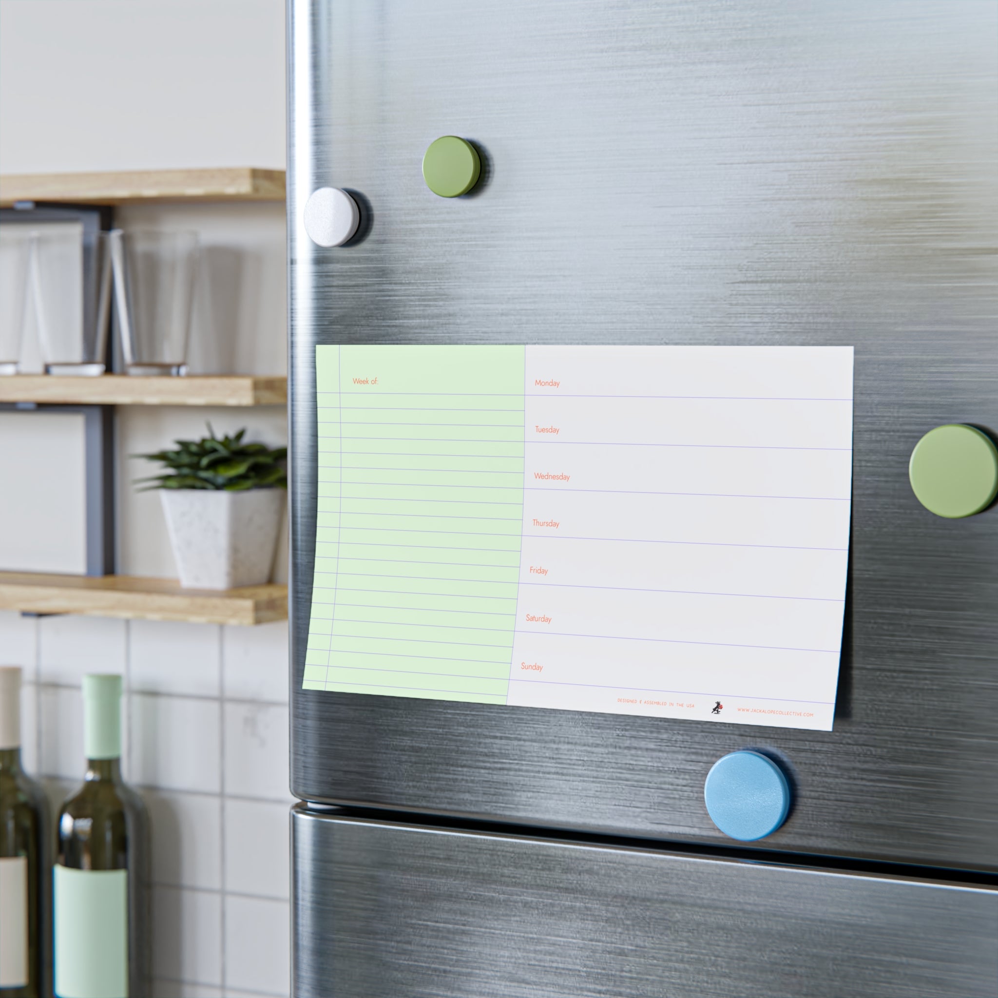 Weekly Planner Note Pad — Spring Grass
