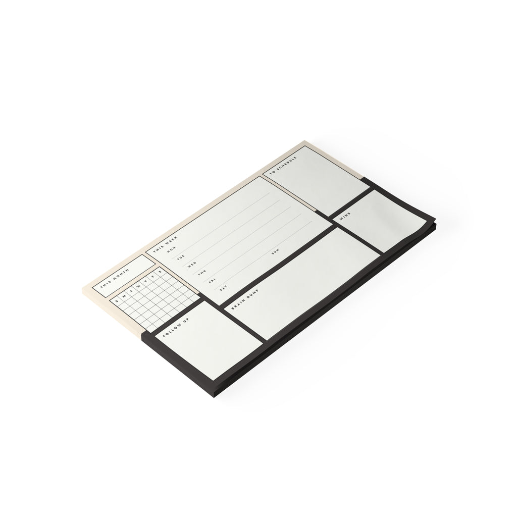 Post-it Note Pad — Weekly Planner & Daily Task Organizer (To-Do, Follow Up, Brain Dump)