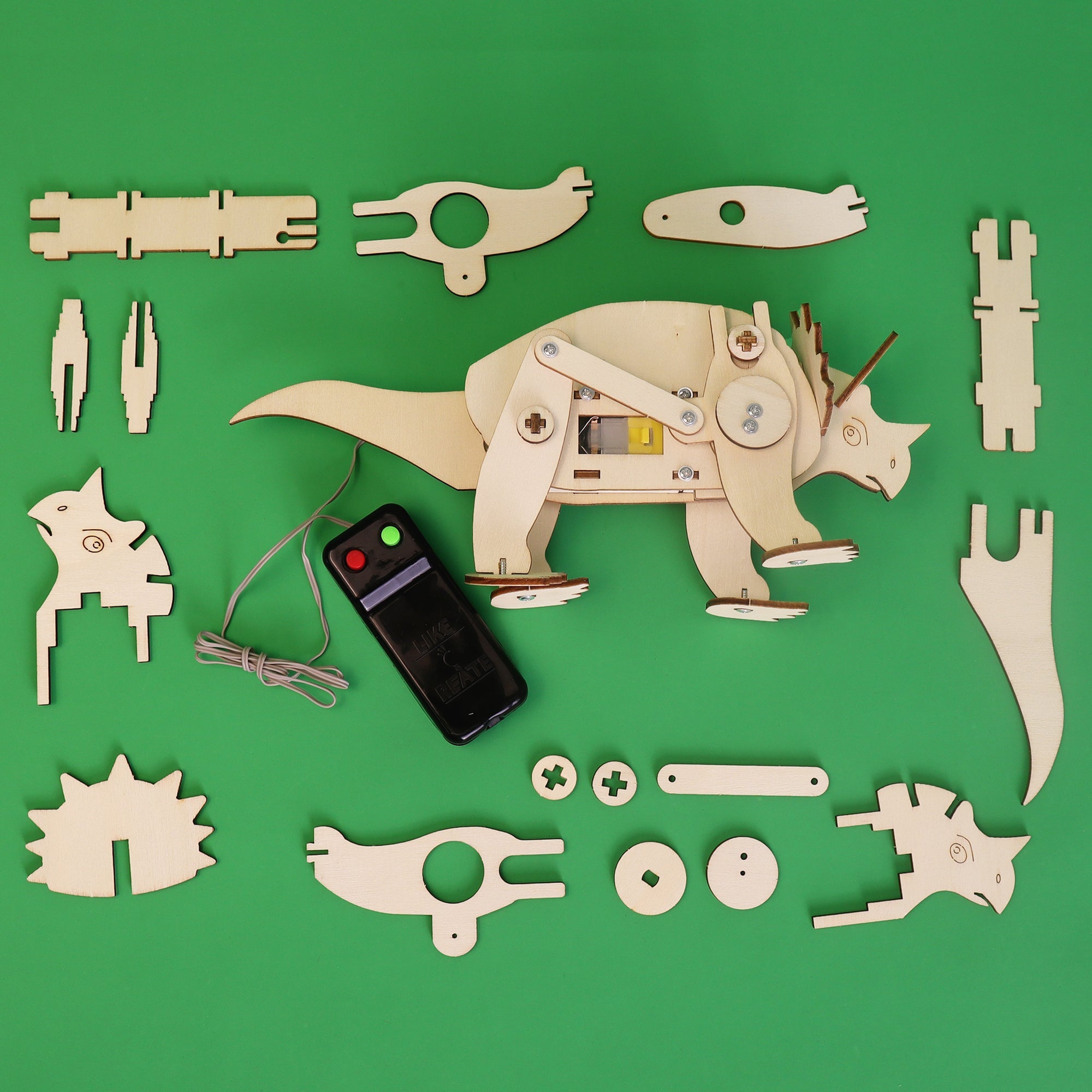 Dinosaur Robot DIY Kit – Triceratops | STEM Toy & Craft Kit