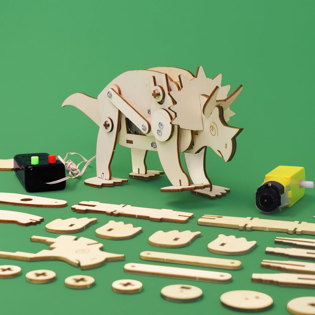 Dinosaur Robot DIY Kit – Triceratops | STEM Toy & Craft Kit