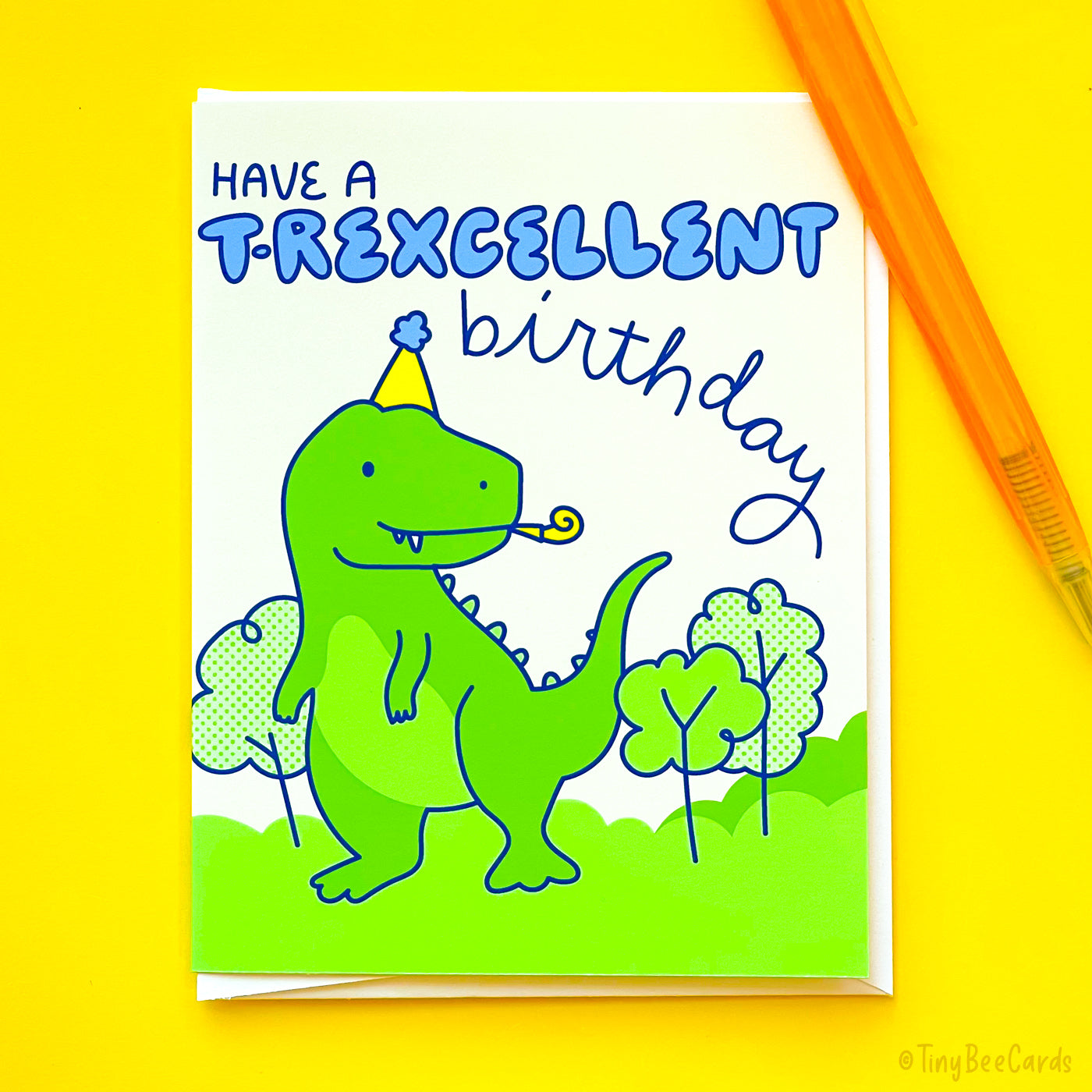 T-Rex Birthday Card "Have A T-Rexcellent Birthday!"