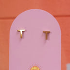 Initial Stud Earrings