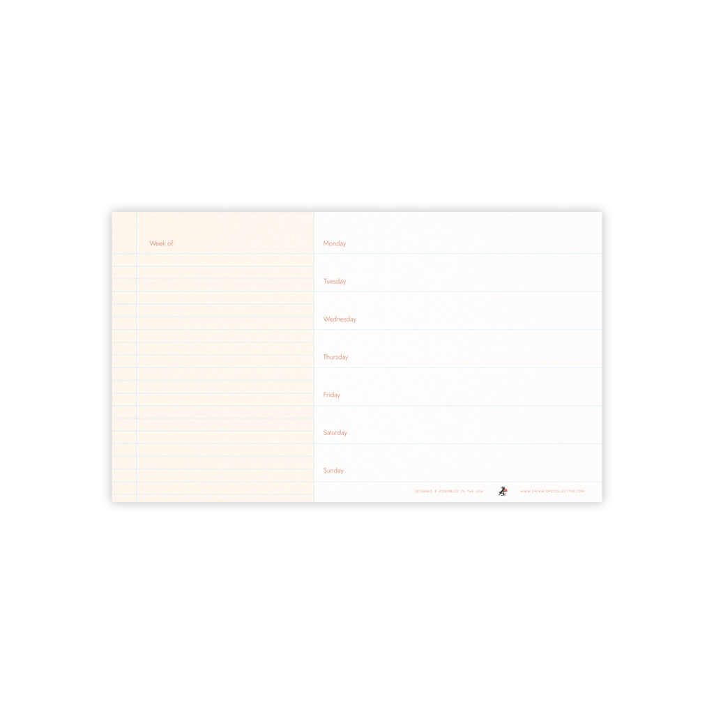 Weekly Planner Note Pad — Creamsicle