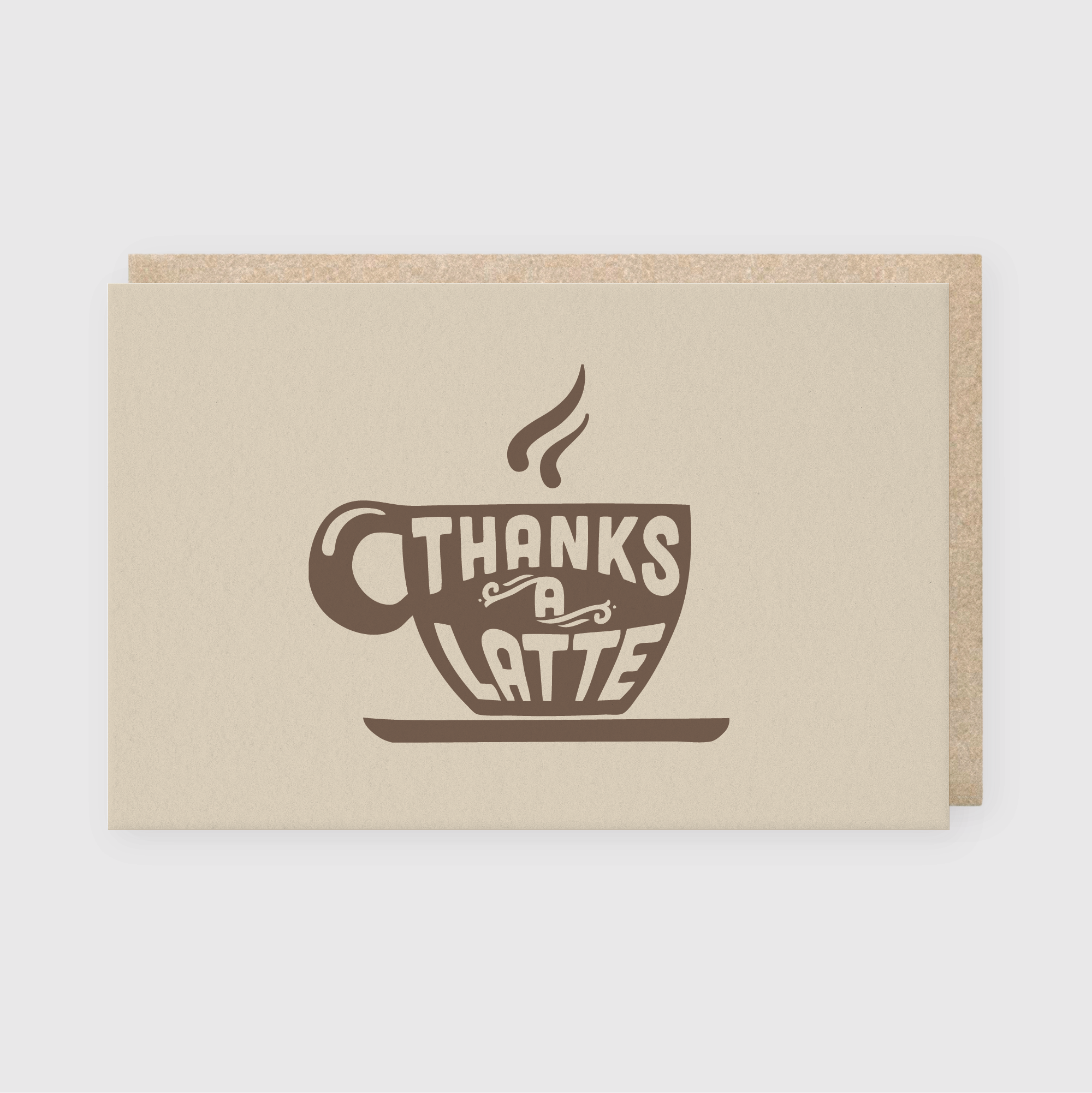 Thanks a Latte Kraft Greeting Card
