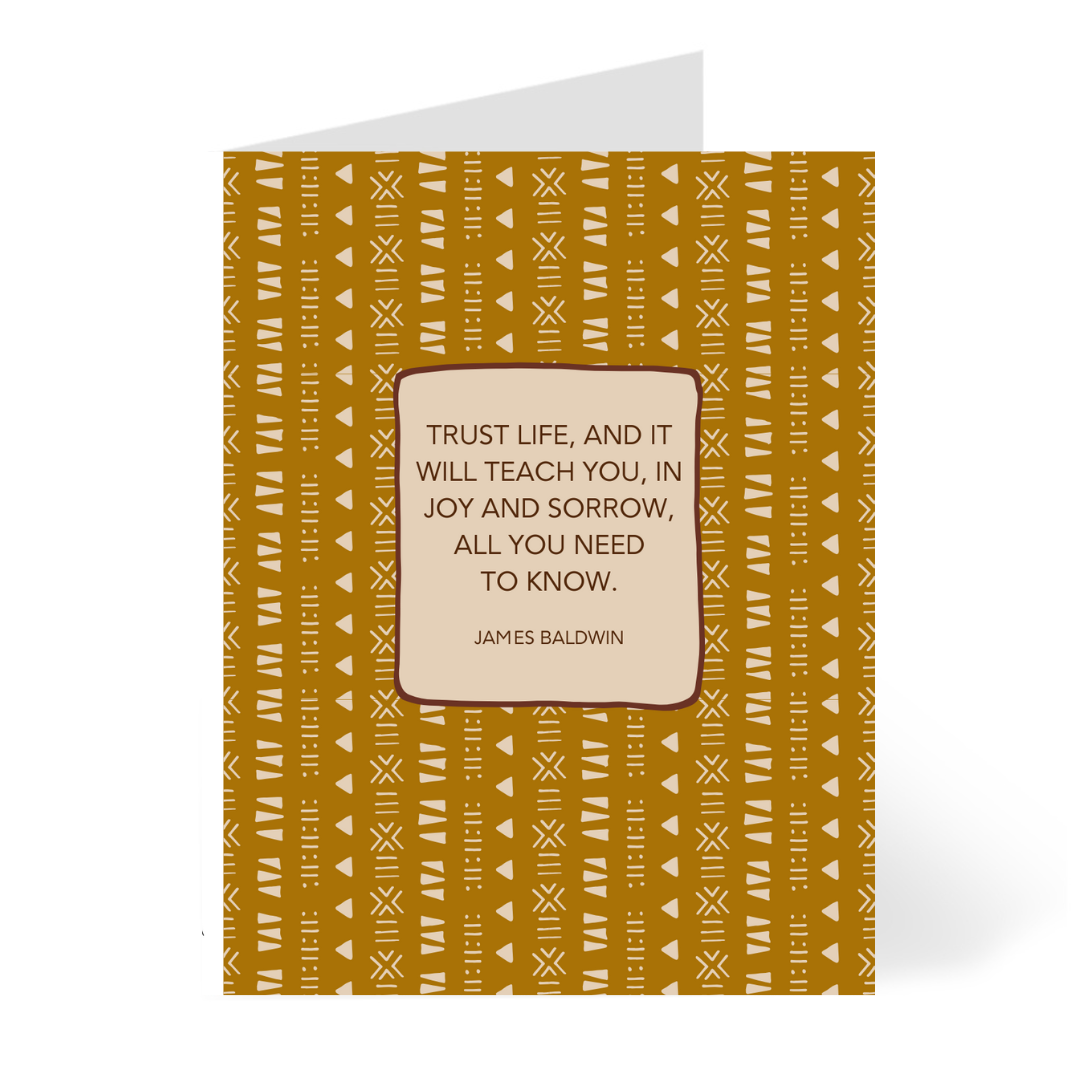 Trust Life | James Baldwin Encouragement Quote Greeting Card