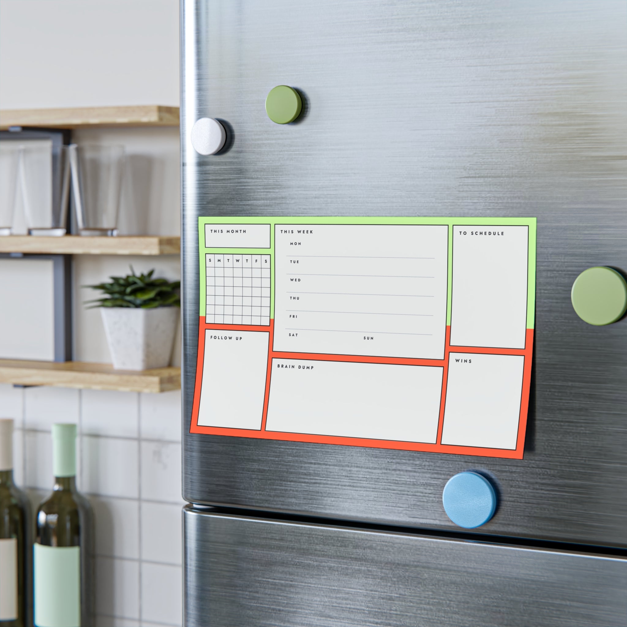 Post-it Note Pad — Weekly Planner & Daily Task Organizer (To-Do, Follow Up, Brain Dump)