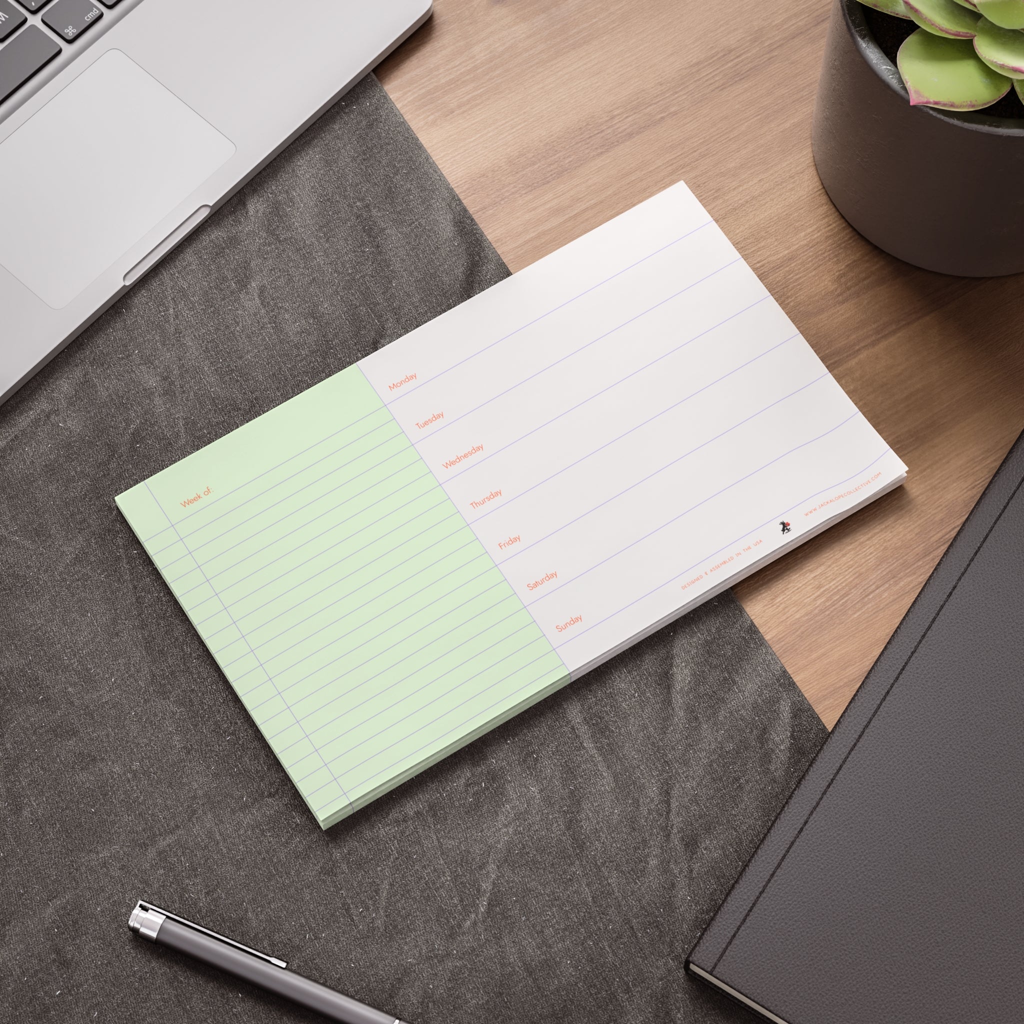 Weekly Planner Note Pad — Spring Grass