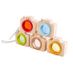5 Pcs Mini Gemmed Wooden Camera Kaleidoscope