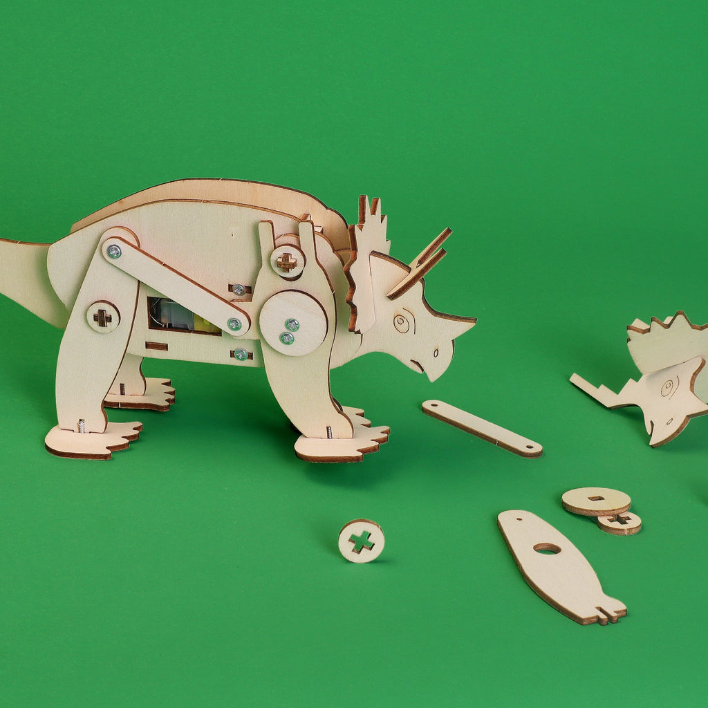 Dinosaur Robot DIY Kit – Triceratops | STEM Toy & Craft Kit