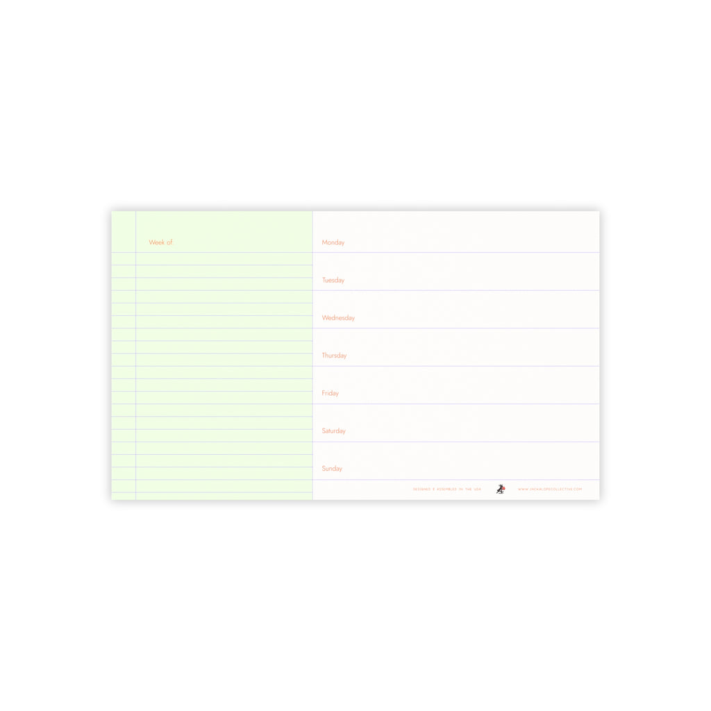 Weekly Planner Note Pad — Spring Grass