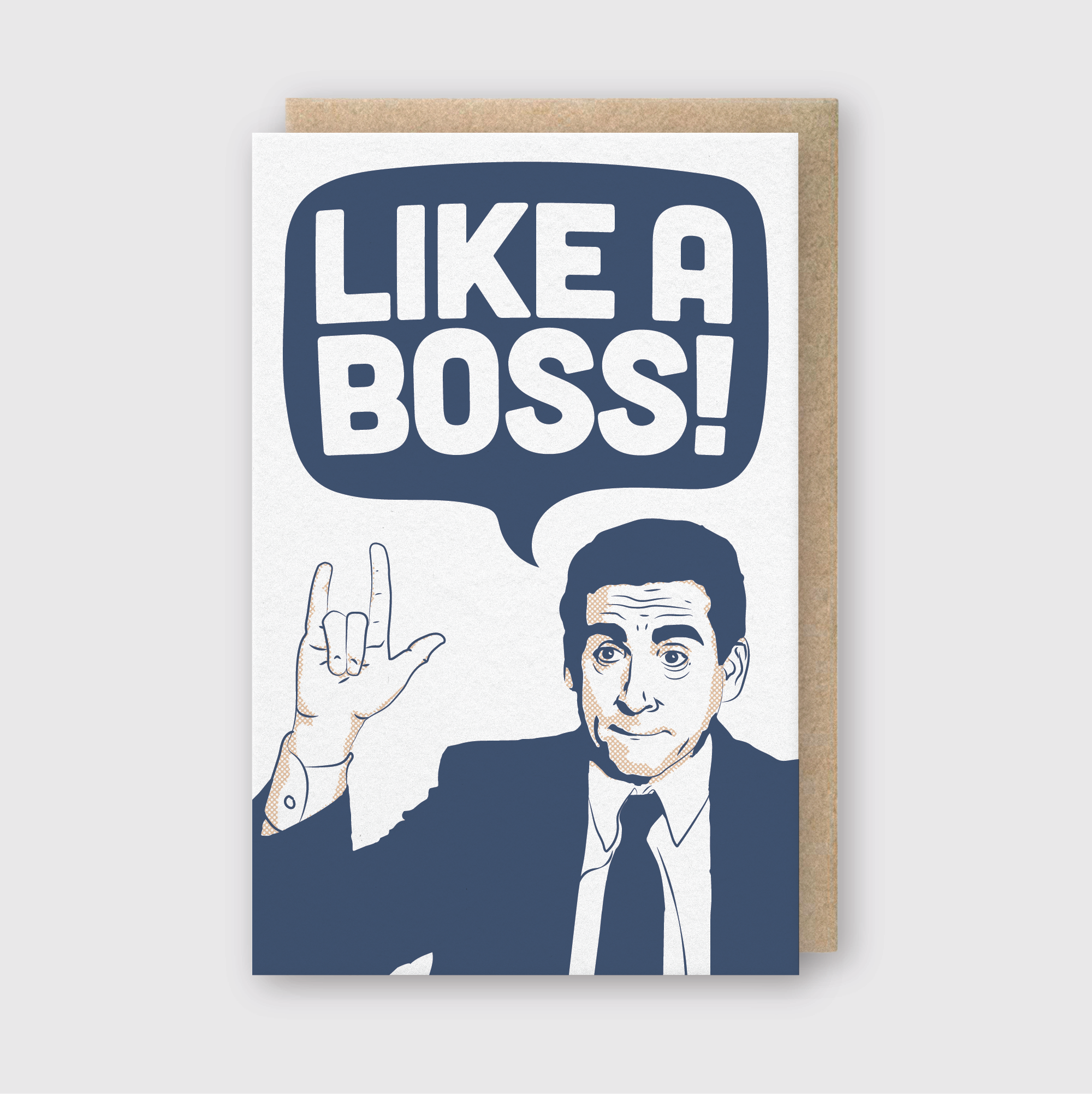 Like A Boss Greeting Card