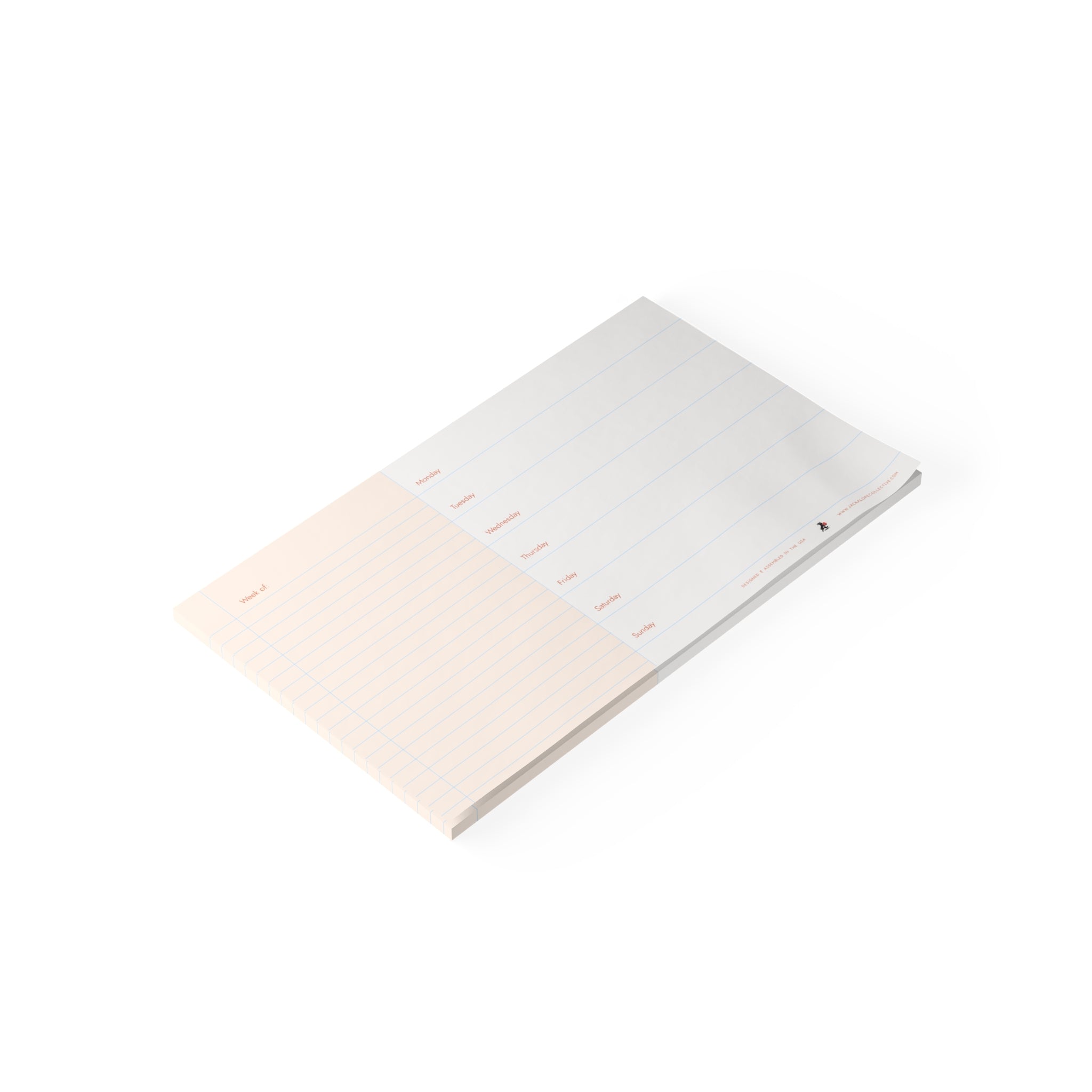 Weekly Planner Note Pad — Creamsicle