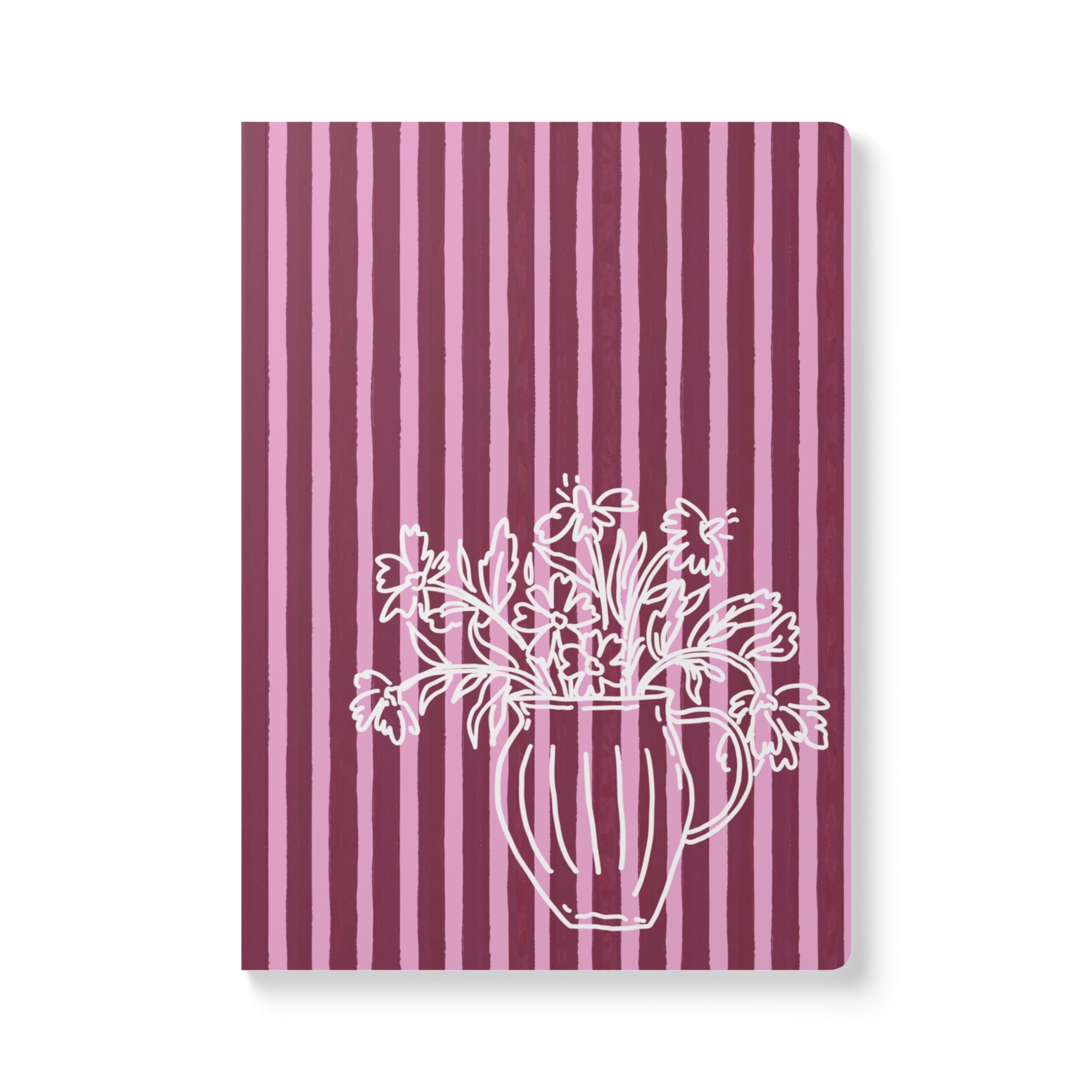 Floral Stripe Softcover Journal