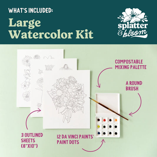 Garden Veggies Watercolor Painting Kit - (Large)