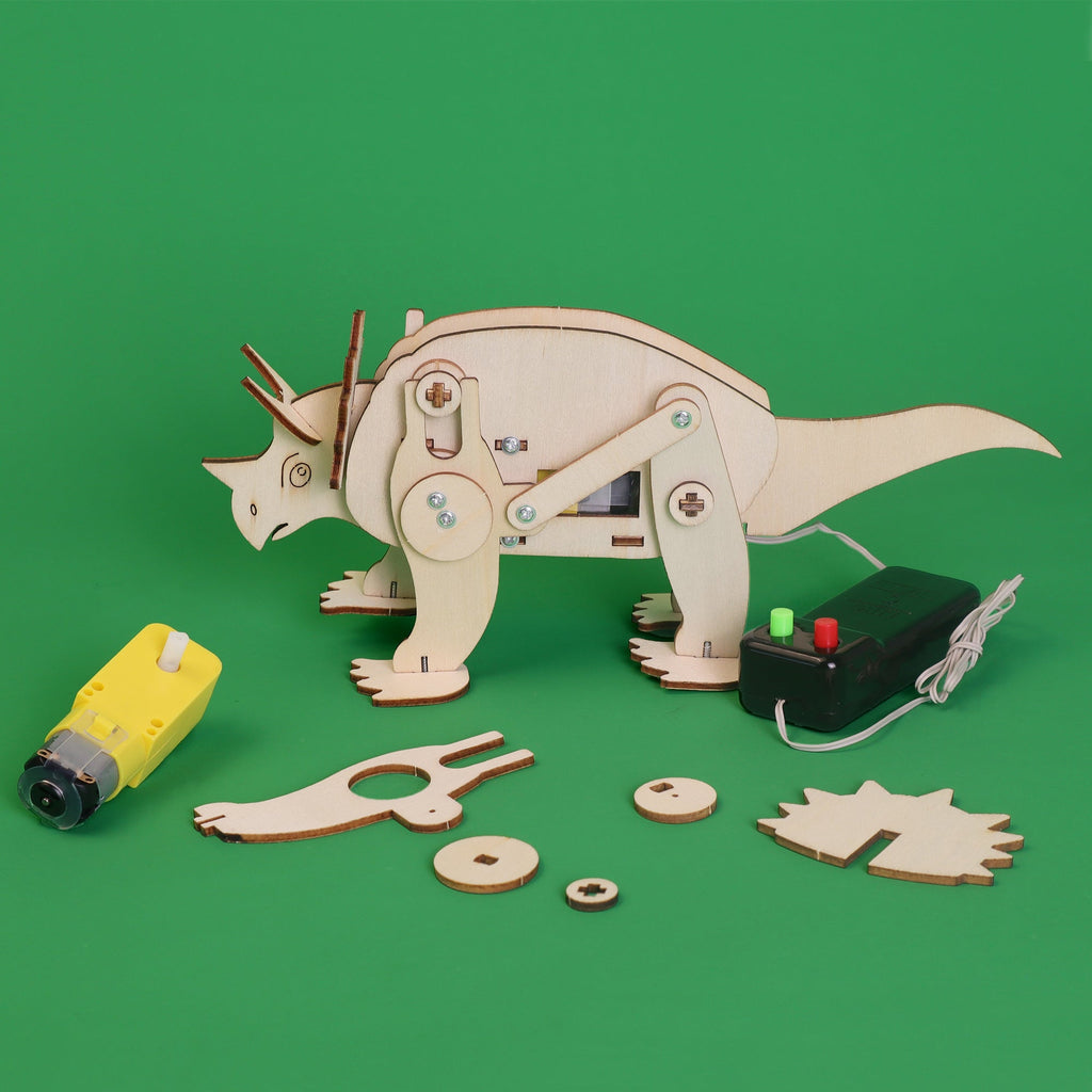 Dinosaur Robot DIY Kit – Triceratops | STEM Toy & Craft Kit