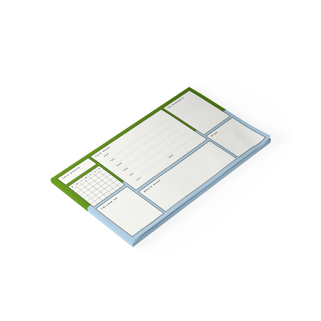 Post-it Note Pad — Weekly Planner & Daily Task Organizer (To-Do, Follow Up, Brain Dump)