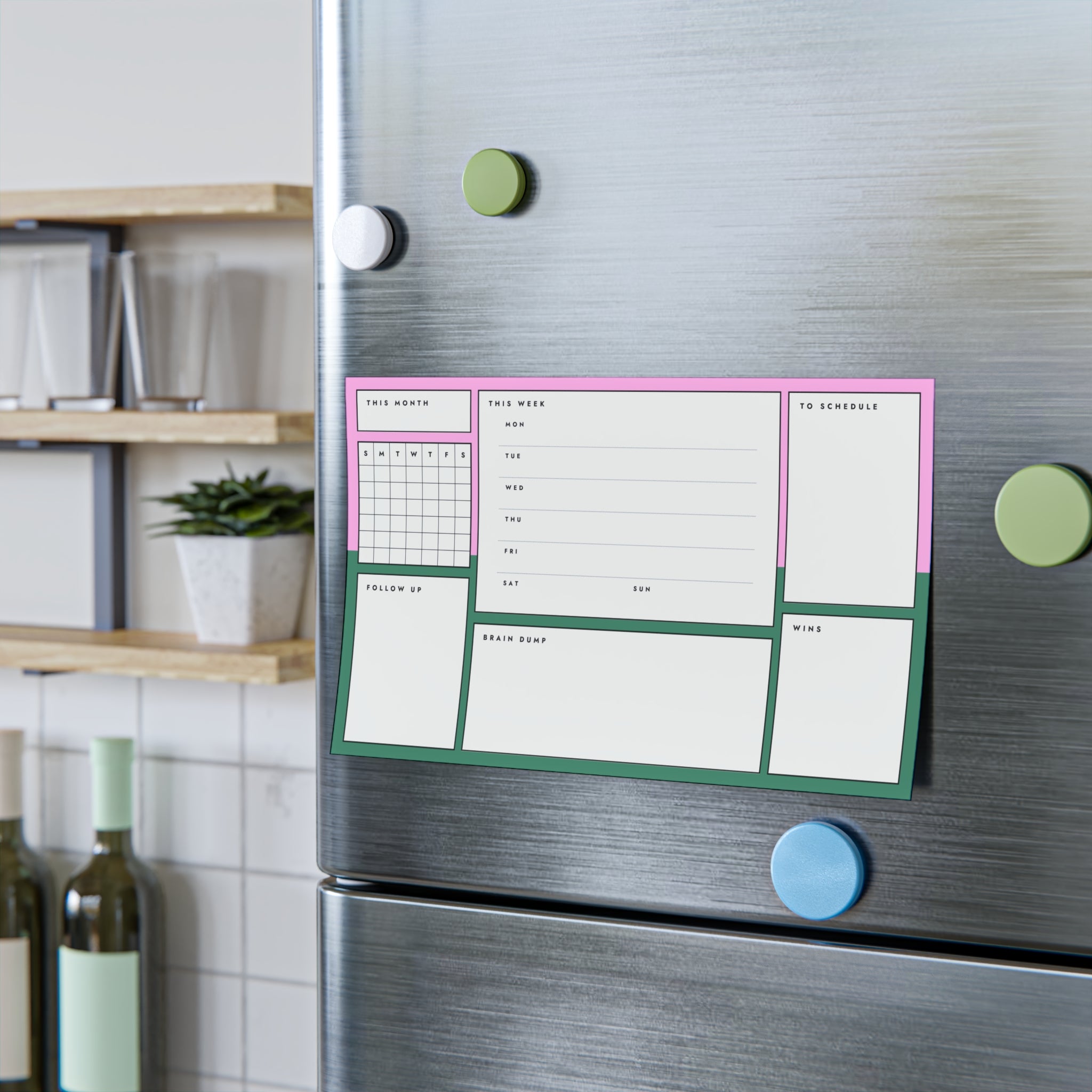Post-it Note Pad — Weekly Planner & Daily Task Organizer (To-Do, Follow Up, Brain Dump)