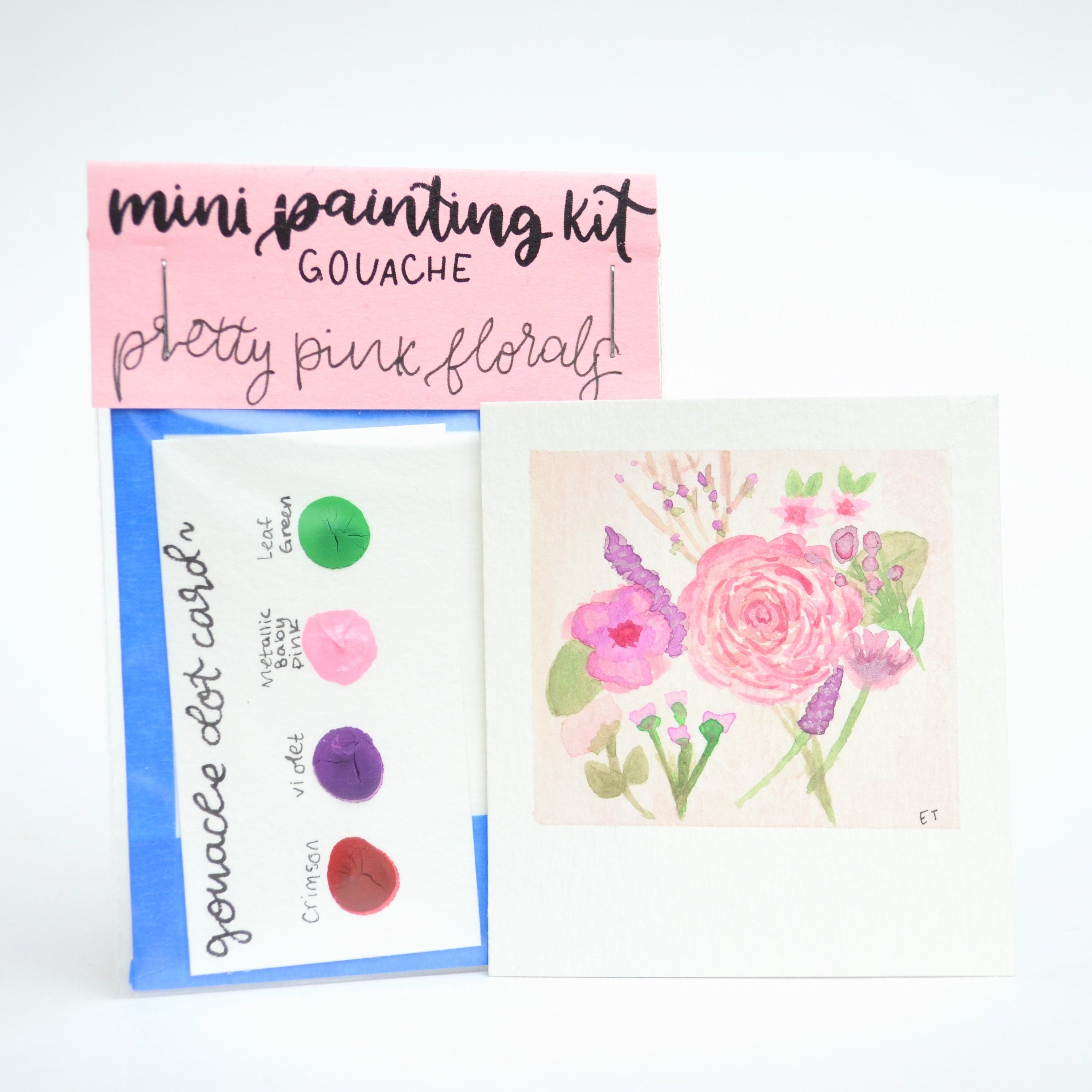 Mini Painting Kit- Pretty Pink Florals